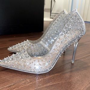 Steve Madden Various Clear Sparkle Heels